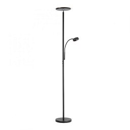 Obrázek pro produkt HANS stojací lampa černá LED se čtecím ramenem 22W 3000K + LED 4W 3000K IP20 - LEUCHTEN DIREKT / JUST LIGHT