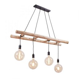 Obrázek pro produkt EDGAR Závěsné svítidlo v moderním retro designu s dřevěným žebříkem z eukalyptového dřeva - LEUCHTEN DIREKT / JUST LIGHT