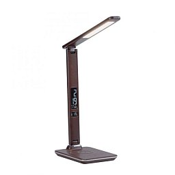 Obrázek pro produkt ADRIANO LED stolní lampa hnědá barva s funkcí stmívání, indukčním nabíjením mobilních telefonů a nastavitelnou barvou světla 2700-5000K - PAUL NEUHAUS