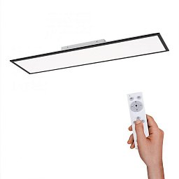 Obrázek pro produkt FLAT LED stropní svítidlo hranaté v černé s nastavitelou barvou světla a funkcí stmívání 2700-5000K - LEUCHTEN DIREKT / JUST LIGHT
