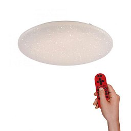 Obrázek pro produkt URANUS LED stropní svítidlo kruhové v bílé s hvězdným nebem a nastavitelnou barvou světla Smart Home MEDION RGB+3000-5000K - LEUCHTEN DIREKT / JUST LIGHT