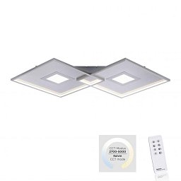 Obrázek pro produkt AMARA LED stropní svítidlo v barvě oceli moderní design s funkcí stmívání a dálkovým ovladačem 2700-5000K - PAUL NEUHAUS