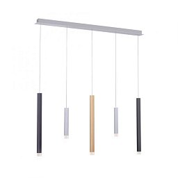 Obrázek pro produkt PURE-GEMIN LED závěsné svítidlo v barvě kartáčovaného hliníku s funkcí stmívání a nastavitelnou výškou SimplyDim 3000K - PAUL NEUHAUS