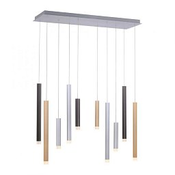 Obrázek pro produkt PURE-GEMIN LED závěsné svítidlo v barvě hliníku s funkcí stmívání a nastavitelnou výškou SimplyDim 3000K - PAUL NEUHAUS