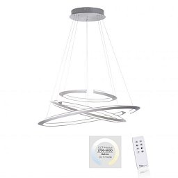 Obrázek pro produkt ALESSA LED závěsné svítidlo kruhové v barvě oceli s nastavitelnou barvou světla a funkcí stmívání 2700-5000K - PAUL NEUHAUS