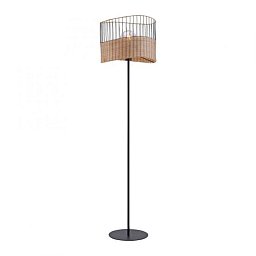 Obrázek pro produkt REED Stojací svítidlo z kovu a dřeva v rustikálním vintage designu - LEUCHTEN DIREKT / JUST LIGHT