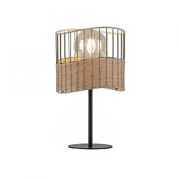 Obrázek pro produkt REED Stolní lampa černý kov / dřevo v rustikálním designu - LEUCHTEN DIREKT / JUST LIGHT