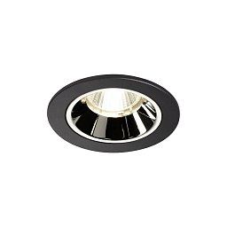 Obrázek pro produkt NUMINOS® DL S vnitřní LED zápustné stropní svítidlo černá/chrom 4000 K 40° včetně listových pružin - BIG WHITE (SLV)