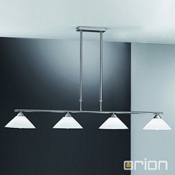 Obrázek pro produkt Závěsné svítidlo 4xE14 satin (nerez) délka 125cm, výška 55-95cm - ORION