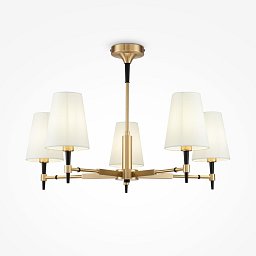 Obrázek pro produkt Lustr Zaragoza 5xE14 200W bílá mosaz kov látka - MAYTONI