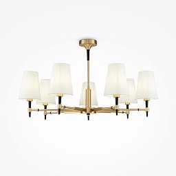 Obrázek pro produkt Lustr Zaragoza 7xE14 280W bílá mosaz kov látka - MAYTONI