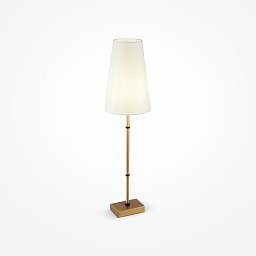 Obrázek pro produkt Stolní lampa Zaragoza 40W E14 bílá mosaz kov látka - MAYTONI