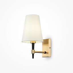 Obrázek pro produkt Nástěnné svítidlo Zaragoza 40W bílá látka mosaz kov designová - MAYTONI