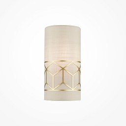 Obrázek pro produkt Nástěnné svítidlo Messina 40W E14 lněná látka zlatá kov moderní design - MAYTONI