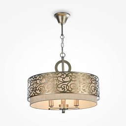 Obrázek pro produkt Závěsné svítidlo Venera 3x40W látka mosaz kov designové - MAYTONI