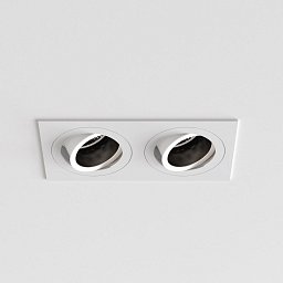 Obrázek pro produkt Downlight svítidlo Pinhole Square Twin nastavitelné 2x6W GU10 bílá - ASTRO Lighting