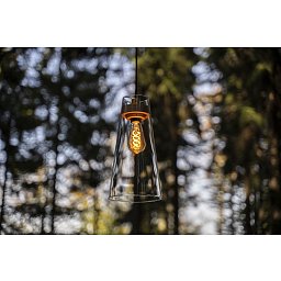 Závěsné svítidlo Element Easy Small | tmavý dub, zlatá patice, foukané sklo čiré - YOURDESIGN Obrázek pro produkt Závěsné svítidlo Element Easy Small | tmavý dub, zlatá patice, foukané sklo čiré - YOURDESIGN