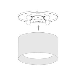 Obrázek pro produkt BEVEL stropní základna velká 230V E27 4x60W (starý kód: AST 7057) - ASTRO Lighting