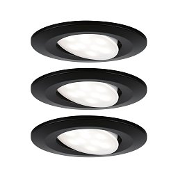 Obrázek pro produkt Vestavné svítidlo LED Calla IP65 kruhové 4.000K 3x6,5W černá mat výklopné - PAULMANN