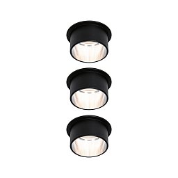 Obrázek pro produkt Vestavné svítidlo LED Gil 6W černá mat kov kartáčovaný IP44 2.700K 3-krokové-stmívatelné - PAULMANN
