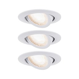 Obrázek pro produkt Vestavné svítidlo kruhové 3.000K 3x6W 230V bílá mat výklopné - PAULMANN
