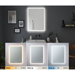 HomeSpa LED zrcadlo s osvětlením Mirra hranaté IP44 zrcadlo/bílá 22W WhiteSwitch - PAULMANN Obrázek pro produkt HomeSpa LED zrcadlo s osvětlením Mirra hranaté IP44 zrcadlo/bílá 22W WhiteSwitch - PAULMANN