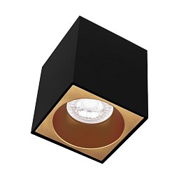 Obrázek pro produkt ESSENZA přisazené svítidlo SQ GU10 černá/zlatá 80mm - CENTURY