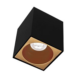 Obrázek pro produkt ESSENZA přisazené svítidlo SQ GU10 černá/zlatá 96mm - CENTURY