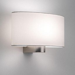 Obrázek pro produkt Stínidlo NAPOLI nástěnná základna matný nikl 230V E27 60W (starý kód: AST 0881) - ASTRO Lighting
