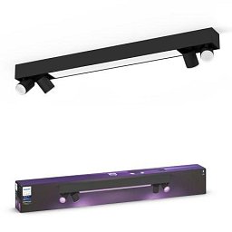 Obrázek pro produkt Hue LED White and Color Ambiance Stropní bodové svítidlo Philips Centris BT 50607/30/P7 40W + 4x5,7W GU10, 4000lm, 2000K-6500K, RGB, IP20, černé - PHILIPS HUE (915005928701)