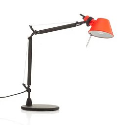 VÝPRODEJ VZORKU - Stolní lampa Tolomeo Micro Bicolor černá / korálová - ARTEMIDE Obrázek pro produkt VÝPRODEJ VZORKU - Stolní lampa Tolomeo Micro Bicolor černá / korálová - ARTEMIDE