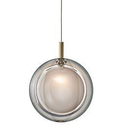 Závěsné svítidlo LENS bílé - kartáčované kování, bez baldachýnu 1/85/95150L/B/WHITE/160/A/BBR/2,5 - BOMMA Obrázek pro produkt Závěsné svítidlo LENS bílé - kartáčované kování, bez baldachýnu 1/85/95150L/B/WHITE/160/A/BBR/2,5 - BOMMA