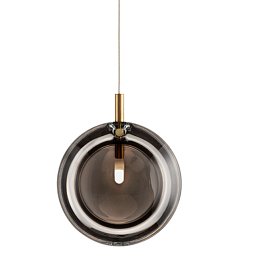 Závěsné svítidlo LENS kouřové - kartáčované kování, bez baldachýnu 1/85/95150L/B/SMOKE/160/A/BBR/2,5 - BOMMA Obrázek pro produkt Závěsné svítidlo LENS kouřové - kartáčované kování, bez baldachýnu 1/85/95150L/B/SMOKE/160/A/BBR/2,5 - BOMMA