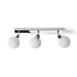 Obrázek pro produkt BOLLY III přisazená opálové sklo/chrom 230V G9 LED 3x3W IP44 - RED - DESIGN RENDL