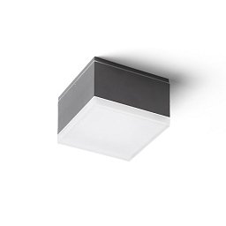 Obrázek pro produkt ORIN SQ stropní antracitová satinovaný akryl 230V LED 10W IP54 3000K - RED - DESIGN RENDL