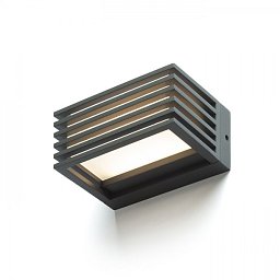 Obrázek pro produkt CLAIRE 14 nástěnná antracitová mléčný akryl 230V LED 6W IP54 3000K - RED - DESIGN RENDL