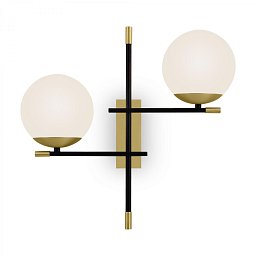 Obrázek pro produkt Nástěnné svítidlo Nostalgia 2x40W bílá/zlatá kov/sklo designové - MAYTONI