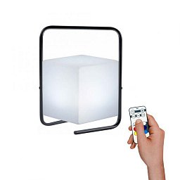 Obrázek pro produkt KENO LED stolní lampa, černá, RGB, bateriové svítidlo, IP44, vč. USB-kabel, dálkový ovladač RGB+3000K - LEUCHTEN DIREKT / JUST LIGHT