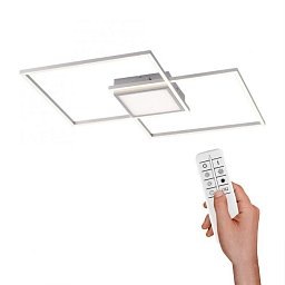 Obrázek pro produkt ASMIN LED stropní svítidlo, ocel, 60x60cm, CCT nastavení teploty barvy, stmívatelné 3000-5000K - LEUCHTEN DIREKT / JUST LIGHT