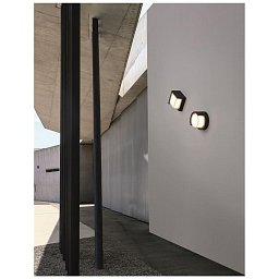 Obrázek pro produkt Venkovní nástěnné svítidlo MAX tmavě šedý ABS čirý a bílý akryl LED 12W 3000K 200-240V 120st. IP65 - NOVA LUCE