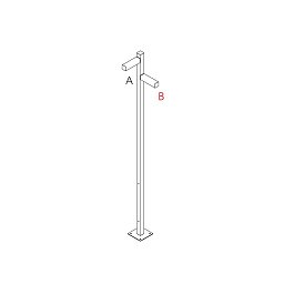 Obrázek pro produkt Walking - stojna 2500 - 2x90° hlavy - A 90h + B 60h - ARTEMIDE
