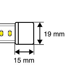 Obrázek pro produkt Koncovka pro 230V LED pásky čirá - TLG