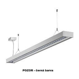 AKCE - Závěsné svítidlo Zuli 7700lm 62,9W Ra80 4000K parabolická mřížka 1425x125x50mm černé (121-531M-25GGE/840, B) - Halla Obrázek pro produkt AKCE - Závěsné svítidlo Zuli 7700lm 62,9W Ra80 4000K parabolická mřížka 1425x125x50mm černé (121-531M-25GGE/840, B) - Halla