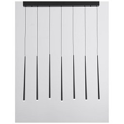 Obrázek pro produkt Závěsné svítidlo GIONO černý hliník a akryl LED 7x3W 230V 3000K IP20 - NOVA LUCE