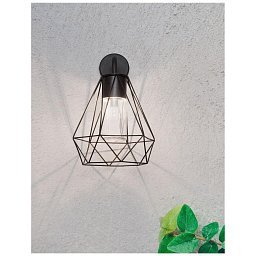 Obrázek pro produkt Venkovní nástěnné svítidlo ISIDORA černý litý hliník čiré sklo E27 1x12W 220-240V IP54 bez žárovky - NOVA LUCE
