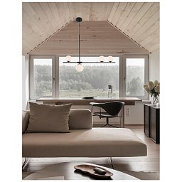 Obrázek pro produkt Závěsné svítidlo IMPERO bílé matné sklo černý kov G9 4x5W 230V IP20 bez žárovky - NOVA LUCE