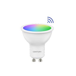 LED SMART WIFI GU10 120d 6W CCT RGB/2700-6500K 120d DIM Tuya WiFi - CENTURY Obrázek pro produkt LED SMART WIFI GU10 120d 6W CCT RGB/2700-6500K 120d DIM Tuya WiFi - CENTURY