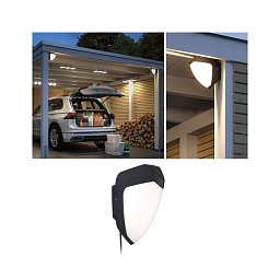 Park + Light LED venkovní nástěnné svítidlo Ikosea vč. pohybové čidlo IP44 50x203mm 3000K 5,6W 12V antracit umělá hmota - PAULMANN Obrázek pro produkt Park + Light LED venkovní nástěnné svítidlo Ikosea vč. pohybové čidlo IP44 50x203mm 3000K 5,6W 12V antracit umělá hmota - PAULMANN