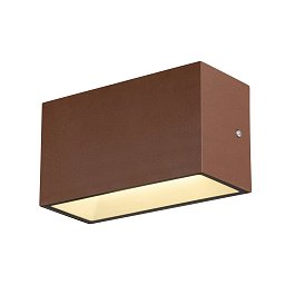 Obrázek pro produkt SITRA M WL UP/DOWN venkovní LED nástěnné přisazené svítidlo rezavé CCT switch 3000/4000 K - BIG WHITE (SLV)