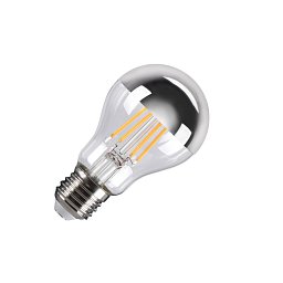 Obrázek pro produkt A60 E27 Mirrorhead LED světelný zdroj chromový 7,5 W 2700 K CRI 90 180° - BIG WHITE (SLV)